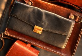 Vintage Travel Wallet aus echtem Leder