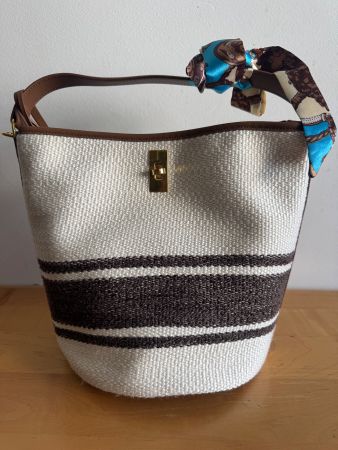 Sac seau canvas et cuir neuf