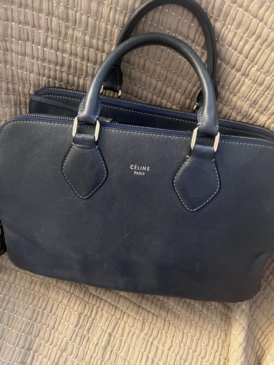 Celine Borse da donna: Celine dunkelblau Leder Handtasche  – Usato da Berikon venduto da fabiofofo 1