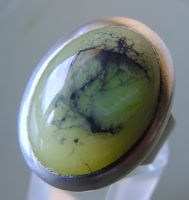 Dendritenopal Silber 950 Fingerring Gr. 58