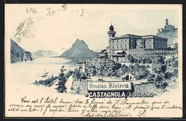 Litho Castagnola /Lugano, Pension Rivier