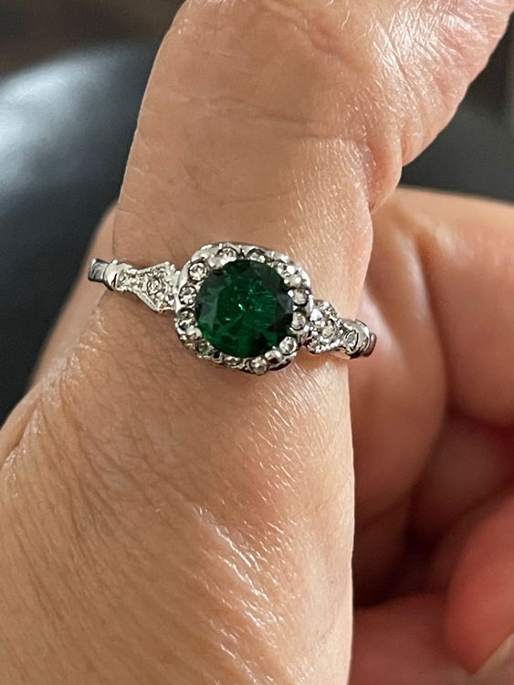 Bague Réglable Argentée - Sertie D'une Pierre Turquoise - Neuve Sans Emballage