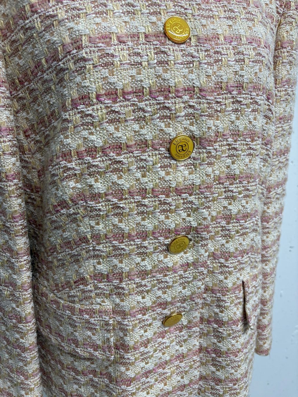 Giacche: Tweed Jacke Blazer Gr. 42 rosa Elegance – Nuovo (secondo la descrizione) da Regensdorf venduto da secondchancefashion 3