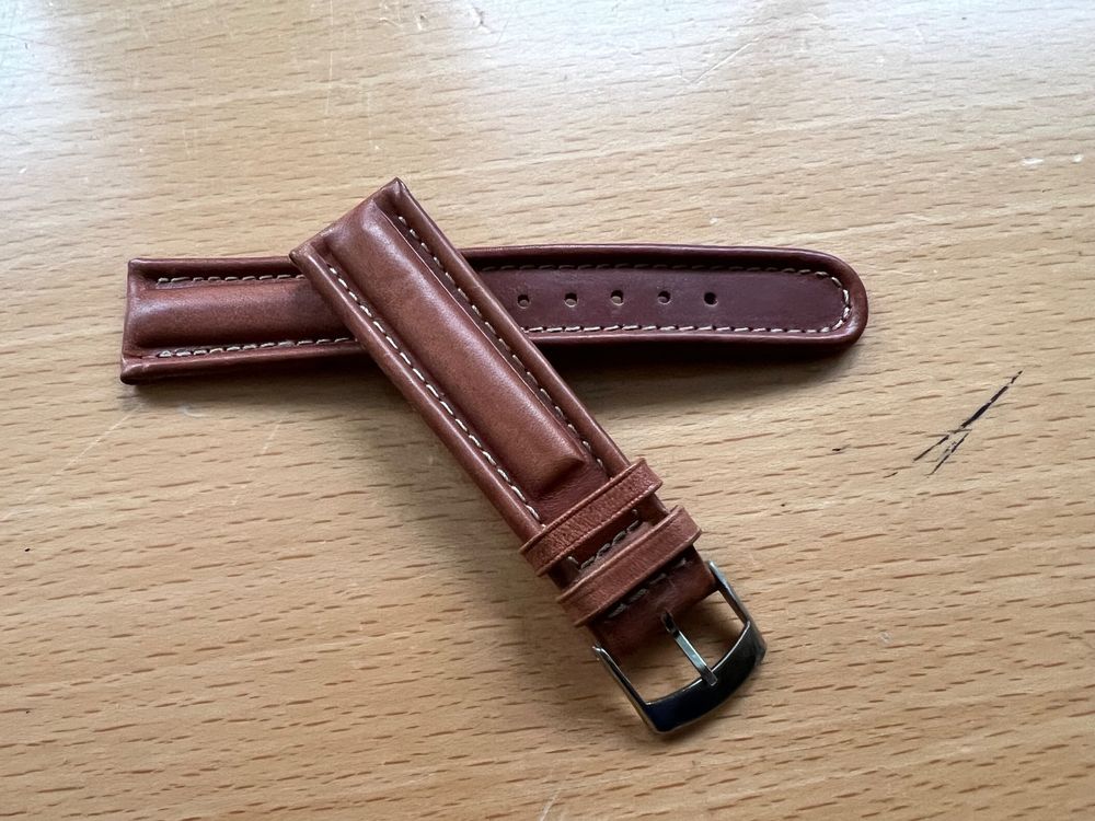 Bracciali & Braccialetti: Uhrenarmband extra stark Leder 20 mm braun – Nuovo (secondo la descrizione) da Basel venduto da La.Bonne.affaire
