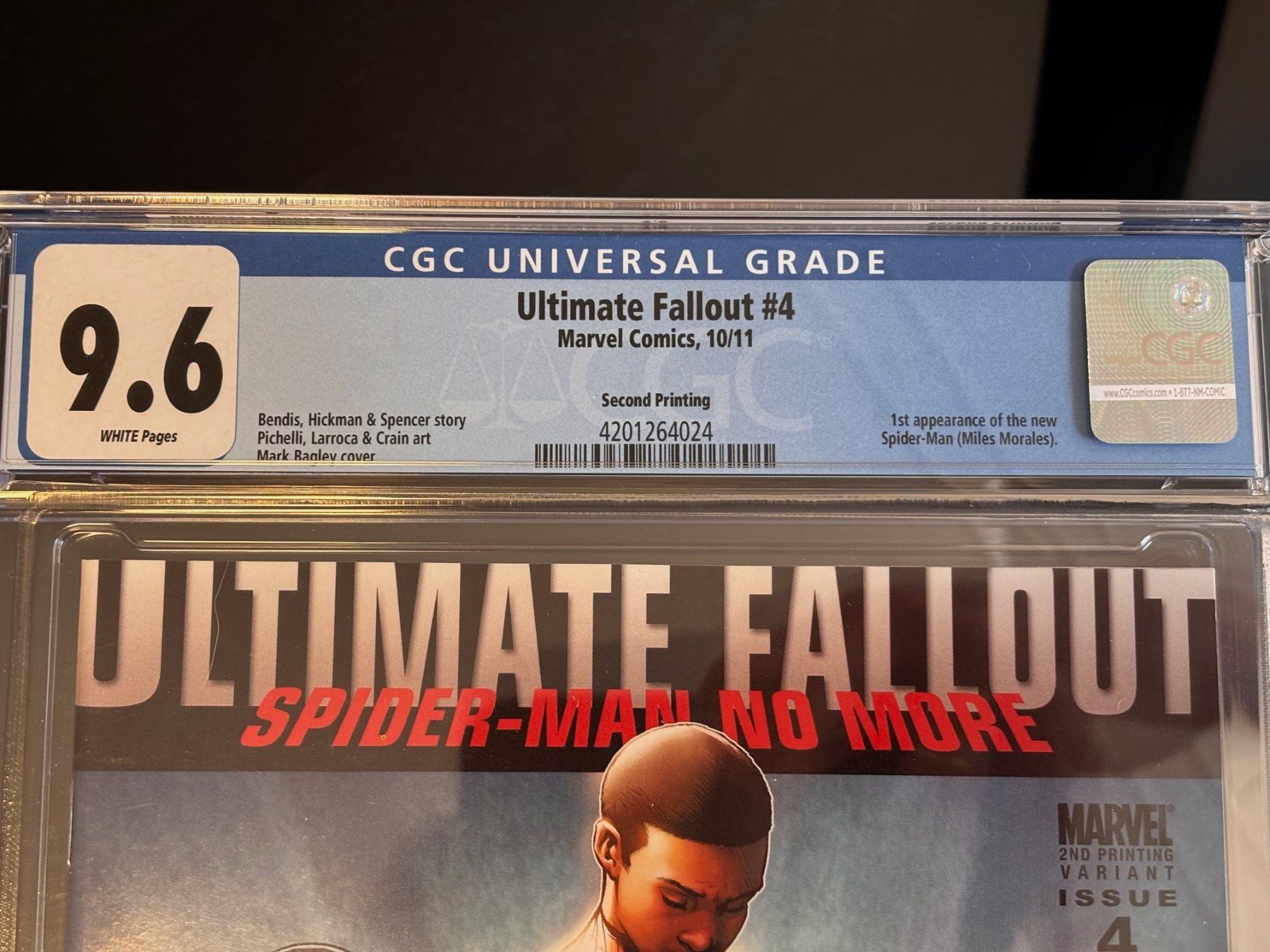 Comics: ULTIMATE FALLOUT #4 (Second Printing & Pichelli) – CGC 9.6 – Neu (gemäss Beschreibung) aus Mézières VD von ds7783 3