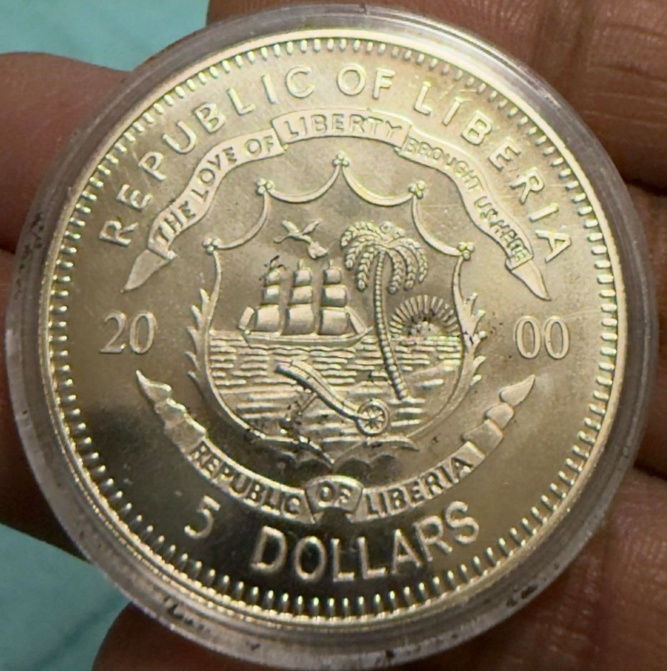 Tutti le monete: Liberia 5 Dollars 2000 PP – Nuovo e nell'imballaggio originale da Zürich venduto da Tasmiyah 1