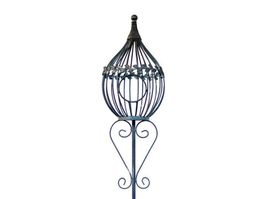 Gartenstecker Zapfen Metall dunkelbraun H 140cm