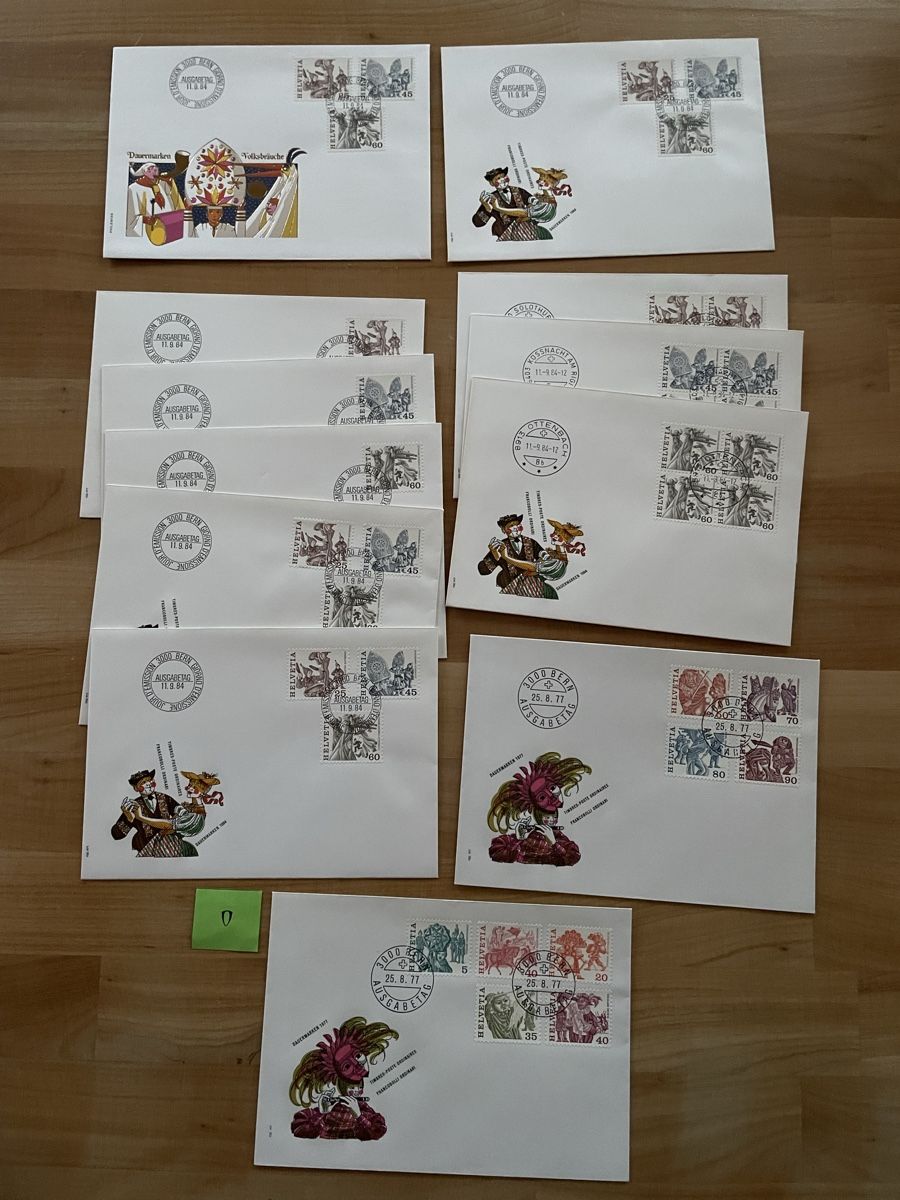 Alle Briefmarken: Ersttagsbrief von Volksbräuche – Gebraucht aus Rümlang von euqinom16