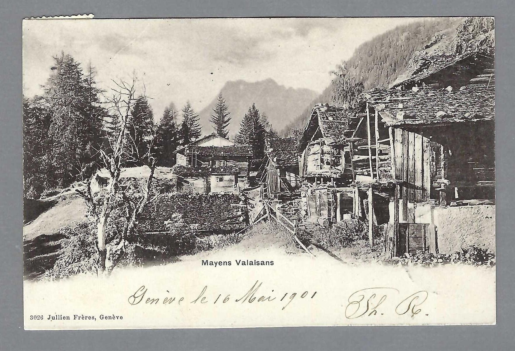 Cartoline postali: 1901, MAYENS VALAISANS – Usato da Pura venduto da ulisse1957