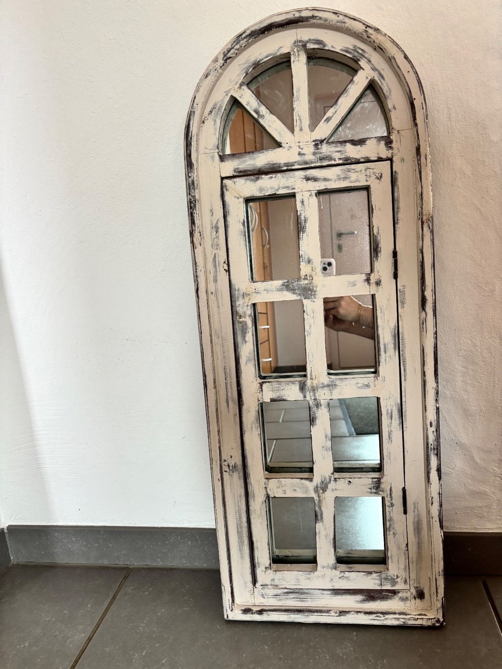 Specchi: Miroir mural blanc et gris, en bois – Usato da Bulle venduto da lfr_gfx8