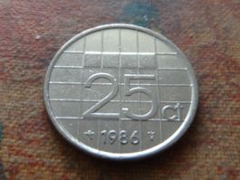 PAYS-BAS  Nederland  25  Cent  1986