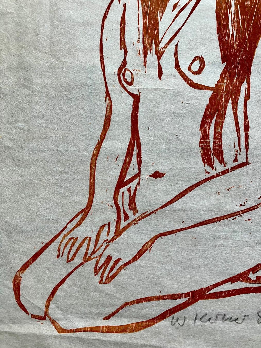 Xilografie: Holzschnitt von Walter Kerker 1981 – Usato da Winterthur venduto da Barunggeli 2