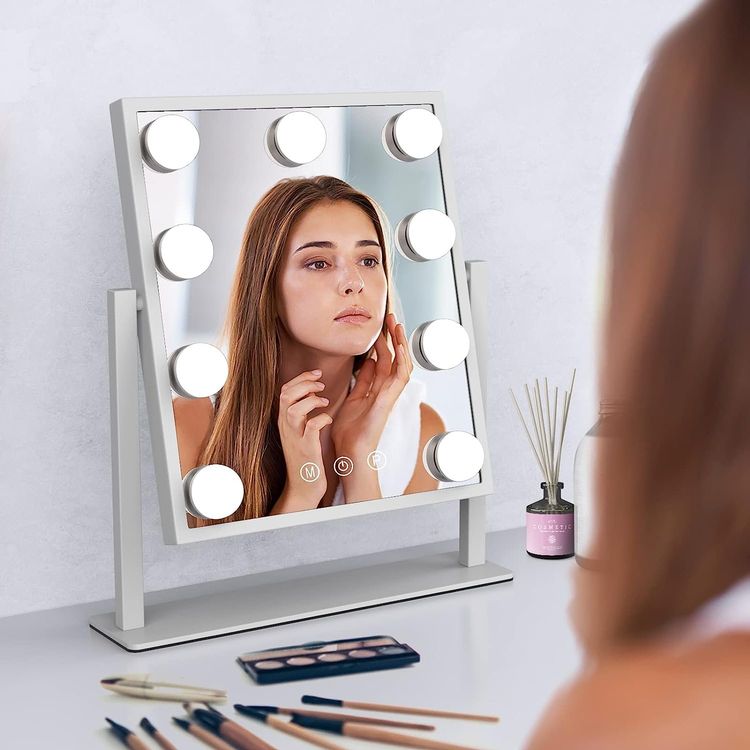 TUREWELL Hollywood Make-up-Spiegel mit Lichtern, großer