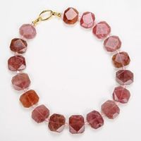 Rosa Quarz Facetiert Halskette Edelstein Collier quartz rose