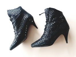 MARILYN BOOTS STIEFELETTEN 36,5 ECHT LEDER ITALY ITALIEN TOP