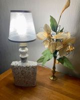 Shabby Chic Tischlampe Flaschenlampe Upcycling Handarbeit...