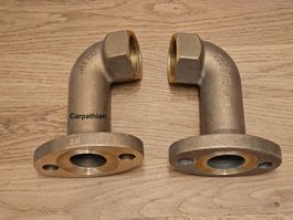 2x Wasserzähler-Bogen 11/2" Nussbaum *TOP ANGEBOT*