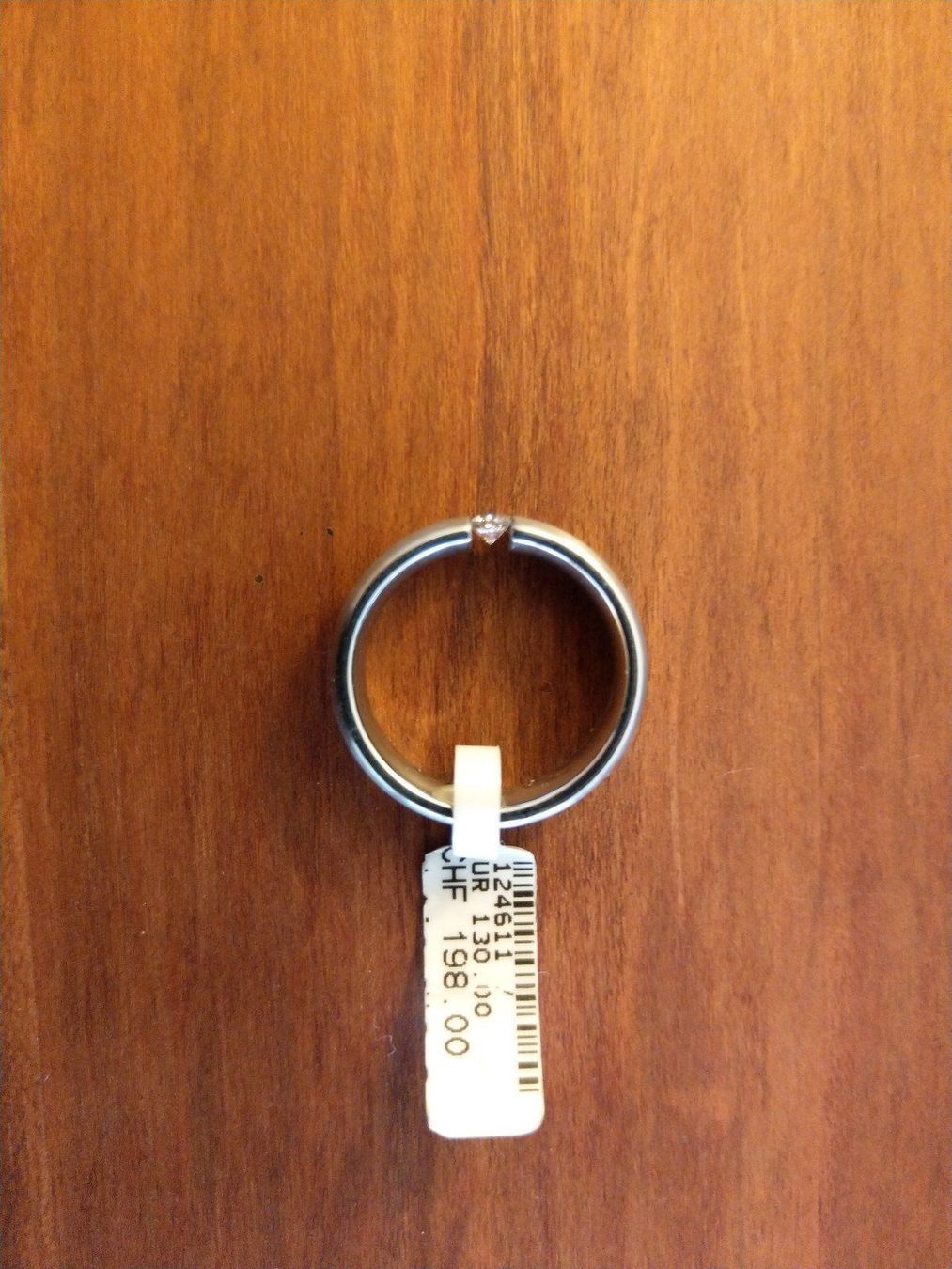 Anelli: Ring Stahl mit Silber, Eugster, NEU – Nuovo e nell'imballaggio originale da Köniz venduto da Kakadu22 2