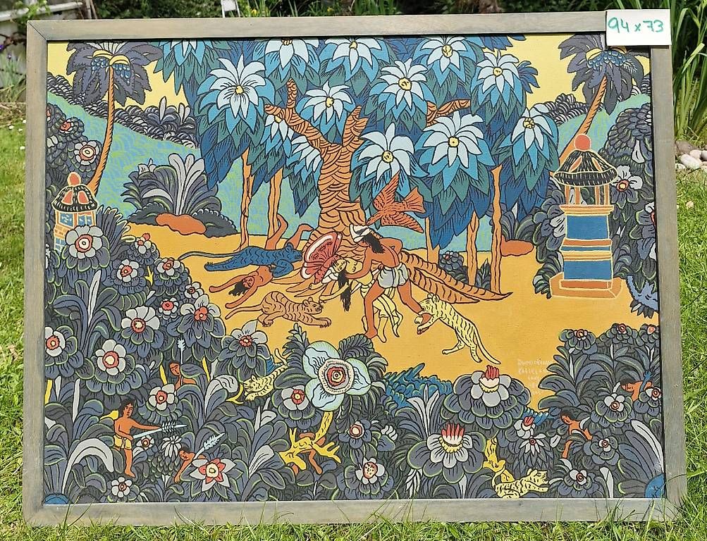 Gemälde: Bali-Bild handgemalt und Original – Gebraucht aus Samstagern von Karibik64