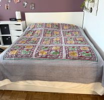 Tagesdecke indisch Elefanten Blumenmuster