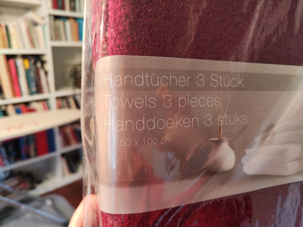 Biancheria da letto: 3 Handücher von Möve, bordeauxrot – Nuovo e nell'imballaggio originale da Rheinfelden venduto da Sandra220 1