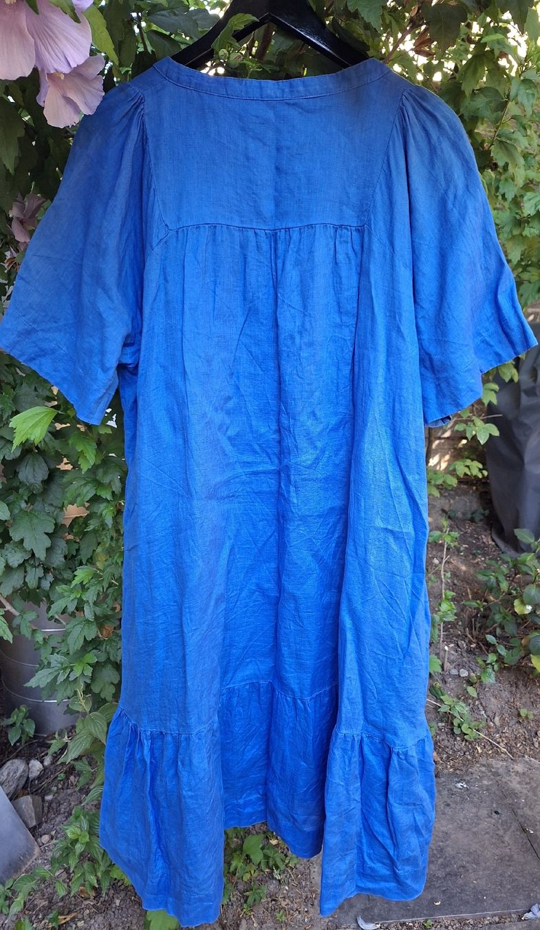 Vestiti: Kleid 100% Leinen blau Grösse L/XL – Usato da Zürich venduto da Simik 1