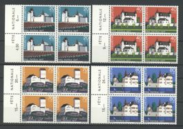 1977, Pro Patria, Schlösser II, Viererblöcke **