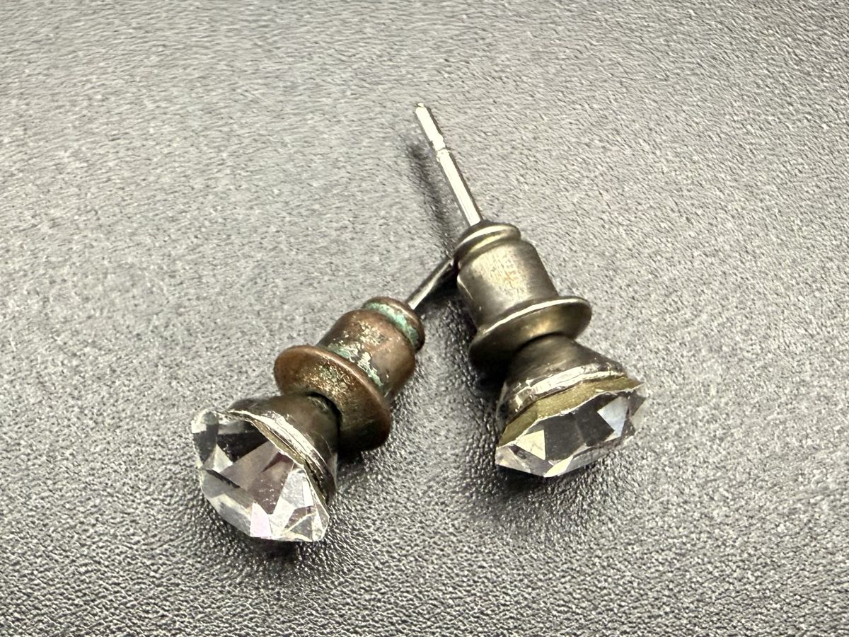 Ohrringe & -stecker: Vintage Kristall Loch Ohrringe – Gebraucht aus Lamone von LaCantinaMagica 8