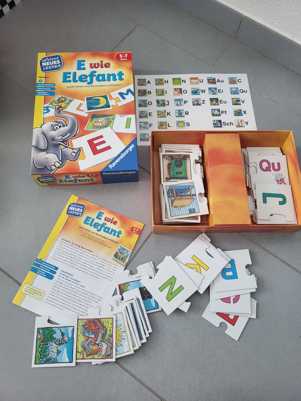 Ravensburger Giochi: Spiel E wie Elefant Ravensburger Buchstabenlernen – Usato da Boswil venduto da i12i 2