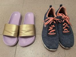 Turnschuhe Skechers 40/Schlappen 39