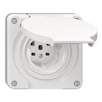 Feller NEVO NUP Steckdose T25 weiss IP55
