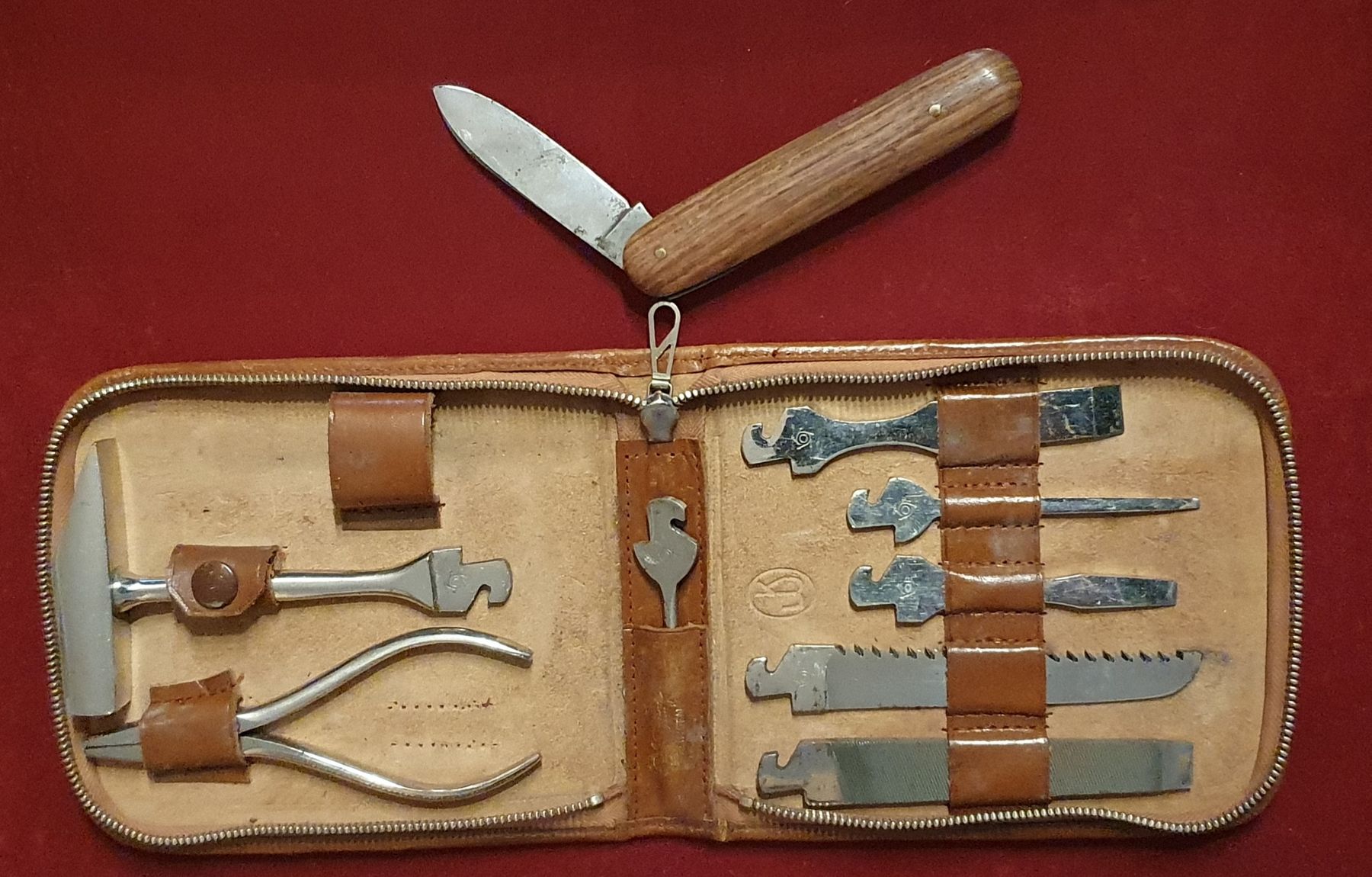 Solingen Taschenmesser: Werkzeugset im Lederetui - Solingen Pfeilring – Gebraucht aus Kreuzlingen von Rschweiz1 4