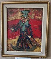 Peinture HENRY Maurice D’ANTY - Huile sur toile / Clown