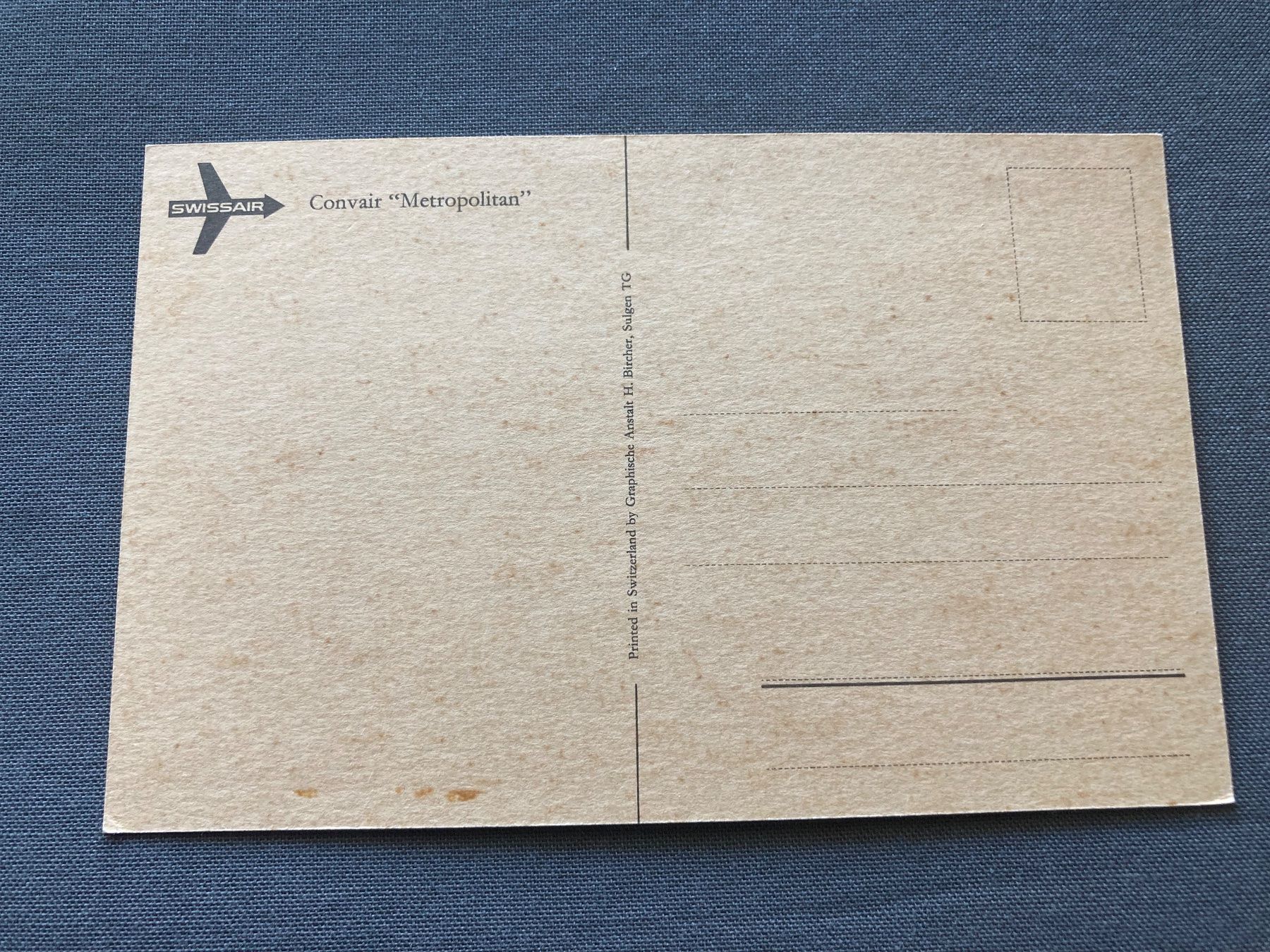 Cartoline postali: Swissair Convair Metropolitan Ansichtskarte, – Usato da Zürich venduto da mik_h9ty 1