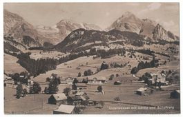 Unterwasser mit Säntis und Schafberg, gelaufen 1921