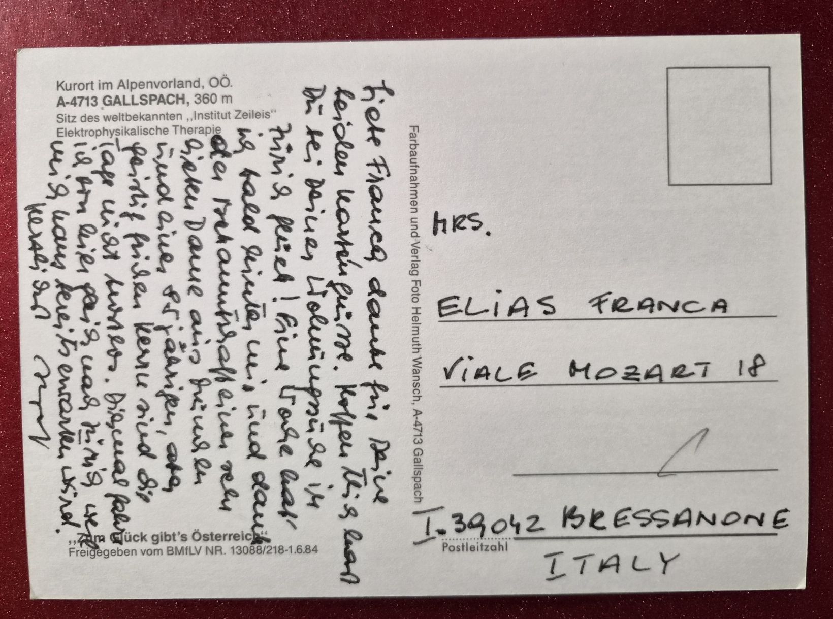 Cartoline postali: Gallspach Österreich alt – Usato da Melchnau venduto da Fishel 1