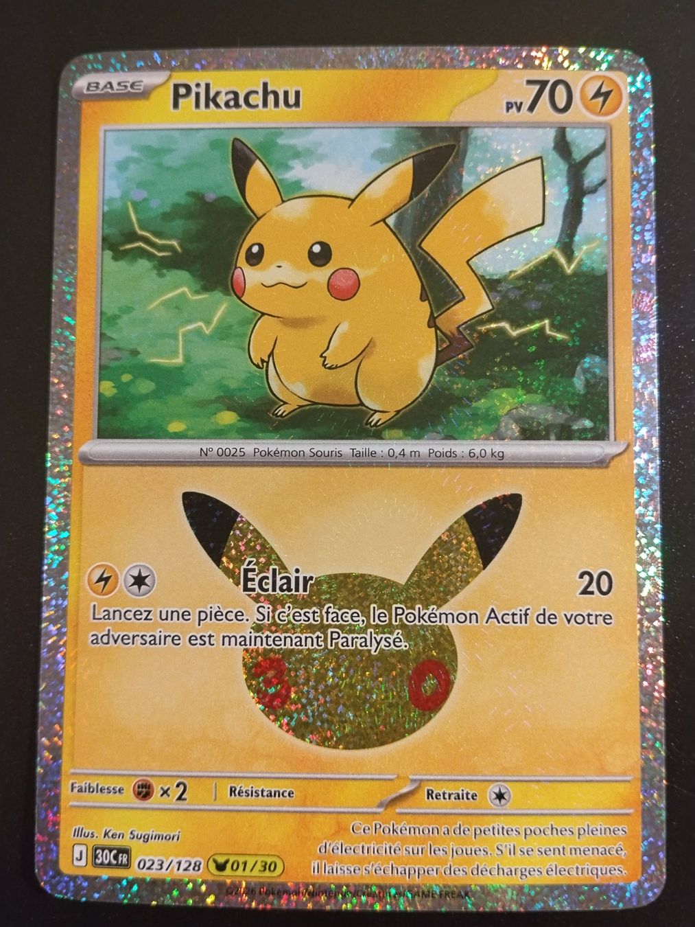Pokémon Carte collezionabili: Pokémon 30 ans: Pikachu 01/30 FR – Usato da Palézieux-Village venduto da oufoux08