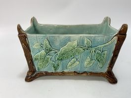 Antike Jardinière / Übertopf Französische Majolika 