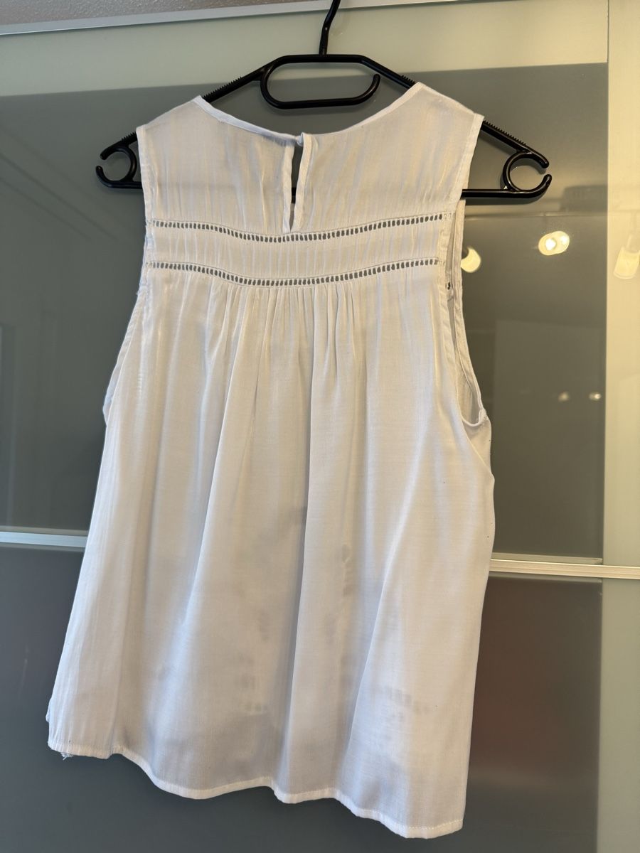 Camicette: Weisse Sommerbluse, Marke Forever 21, Gr. M – Nuovo (secondo la descrizione) da Einsiedeln venduto da zue_82pm 1