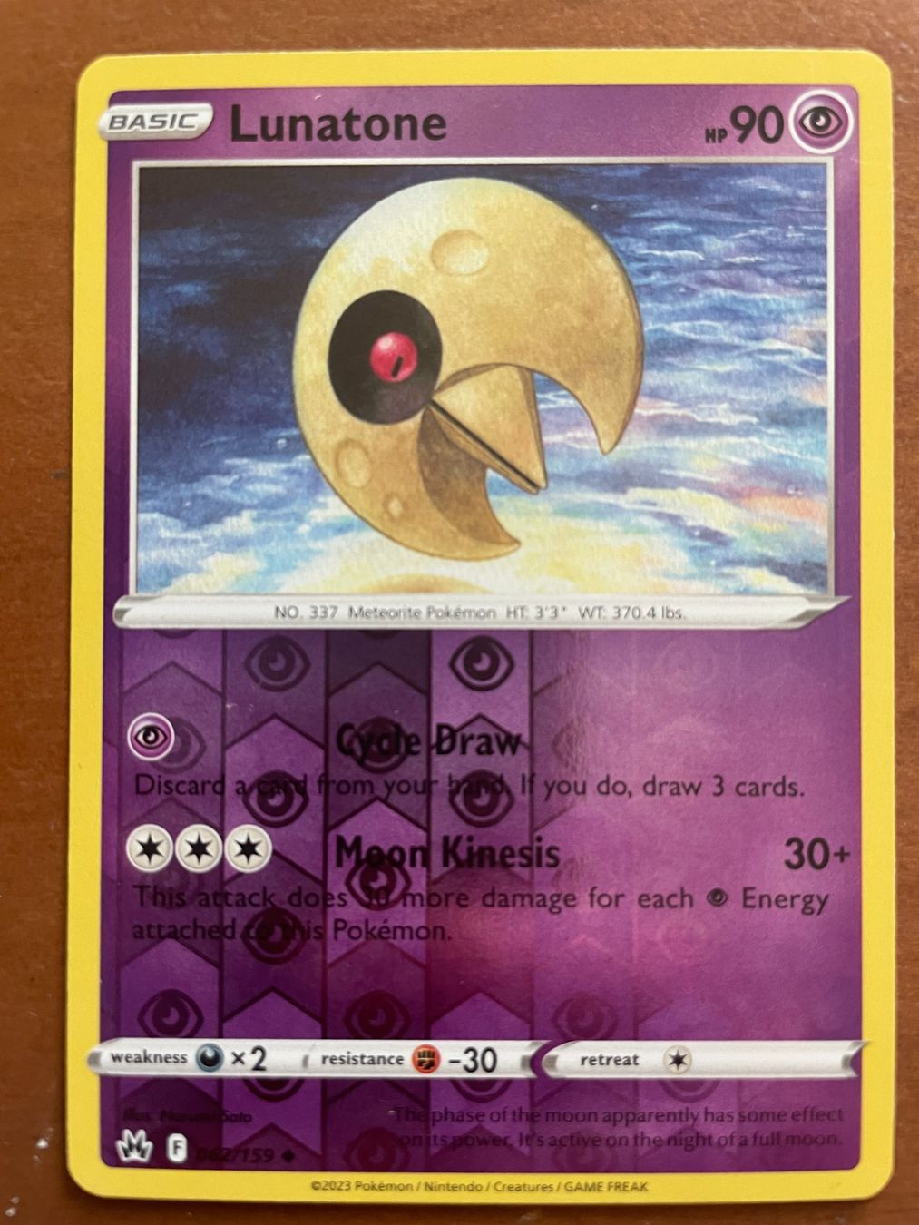 Pokémon Carte collezionabili: Pokemon Lunatone Reverse (Versand gratis) – Nuovo (secondo la descrizione) da Chur venduto da Angerson
