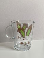 Glas-Tasse mit Hasen-Sujet
