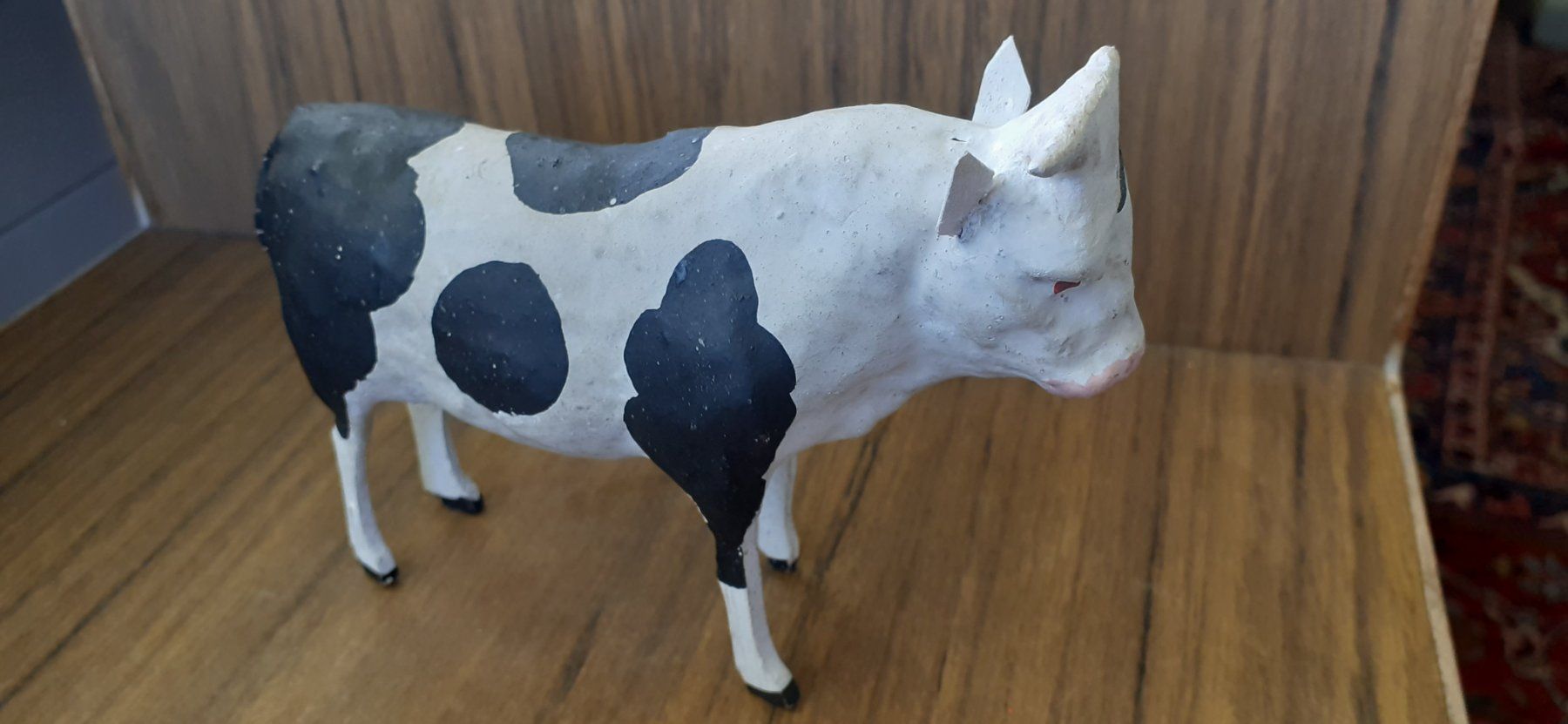Statuette: Tierfigur Krippenfigur antik - Kuh Nr.2 – Usato da Mörschwil venduto da wunderkiste44 7