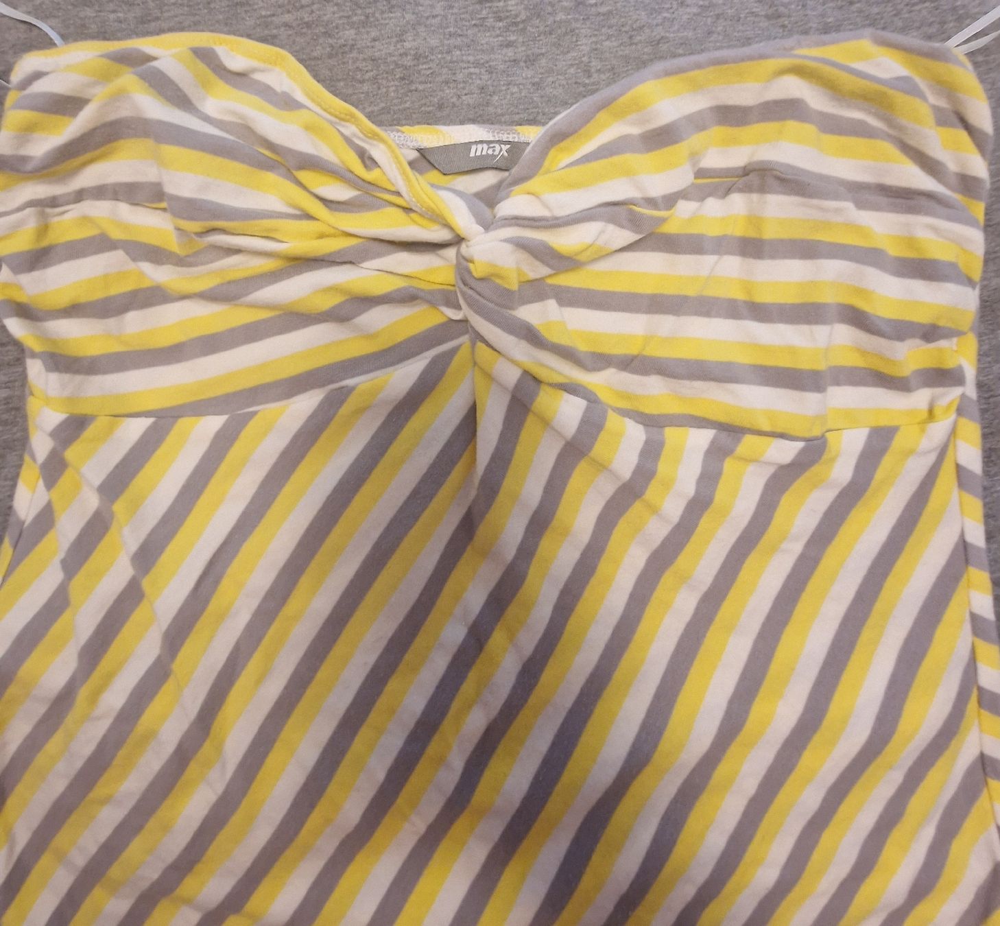 Tops: Strapless top for summer , yellow grey – Gebraucht aus Zürich von yam_rct6 1