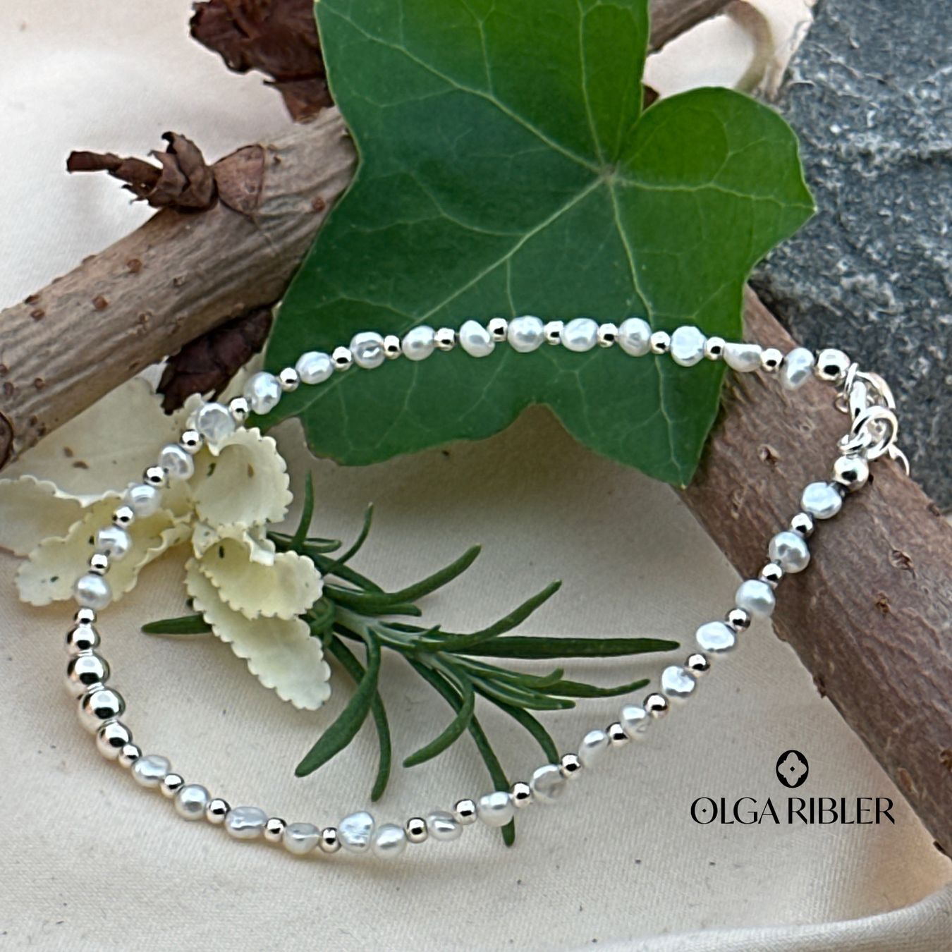 Olga Ribler Bracciali & Braccialetti: Armkette mit Süsswasserperlen – Nuovo (secondo la descrizione) da Luzern venduto da MonikaS03 4