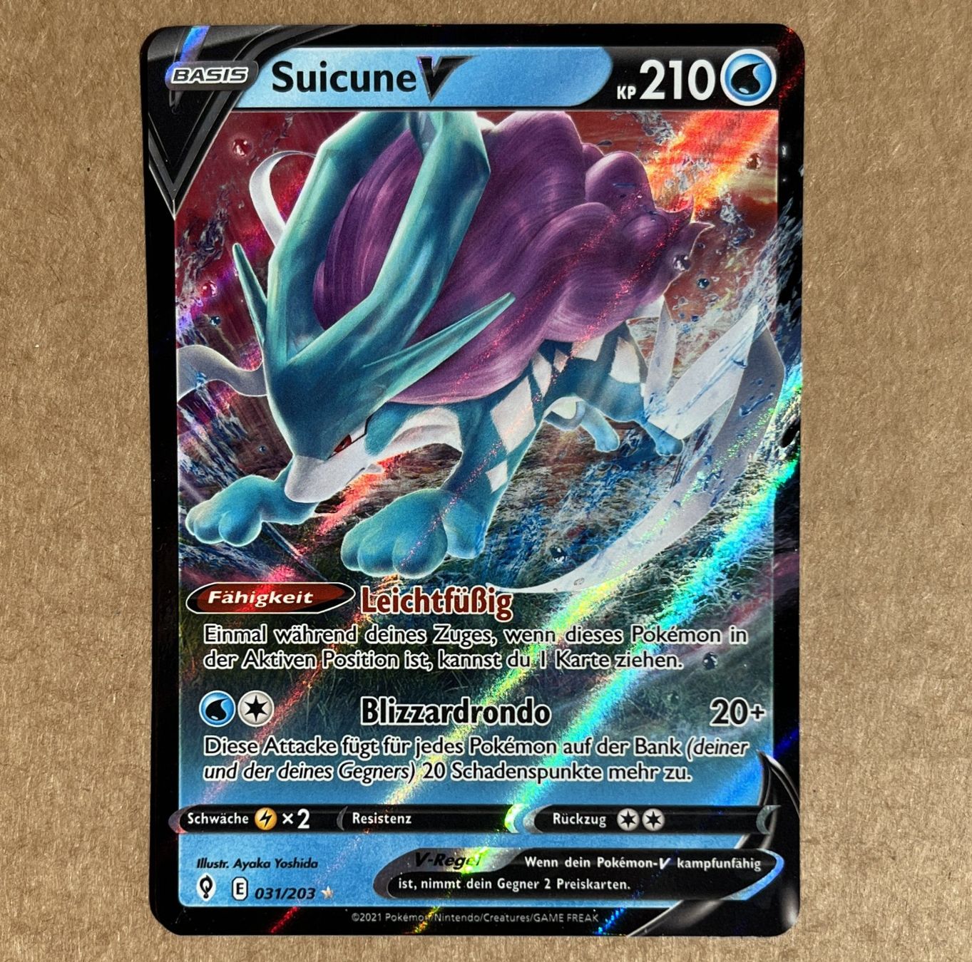 Pokémon Carte collezionabili: Suicune V 031/203 Drachenwandel Deutsch – Nuovo (secondo la descrizione) da Dornach venduto da Deco89