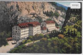 Hotel Bad Pfäfers in der Taminaschlucht - Litho