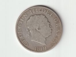 1819 Half Crown George III Grossbritannien Silber Münze