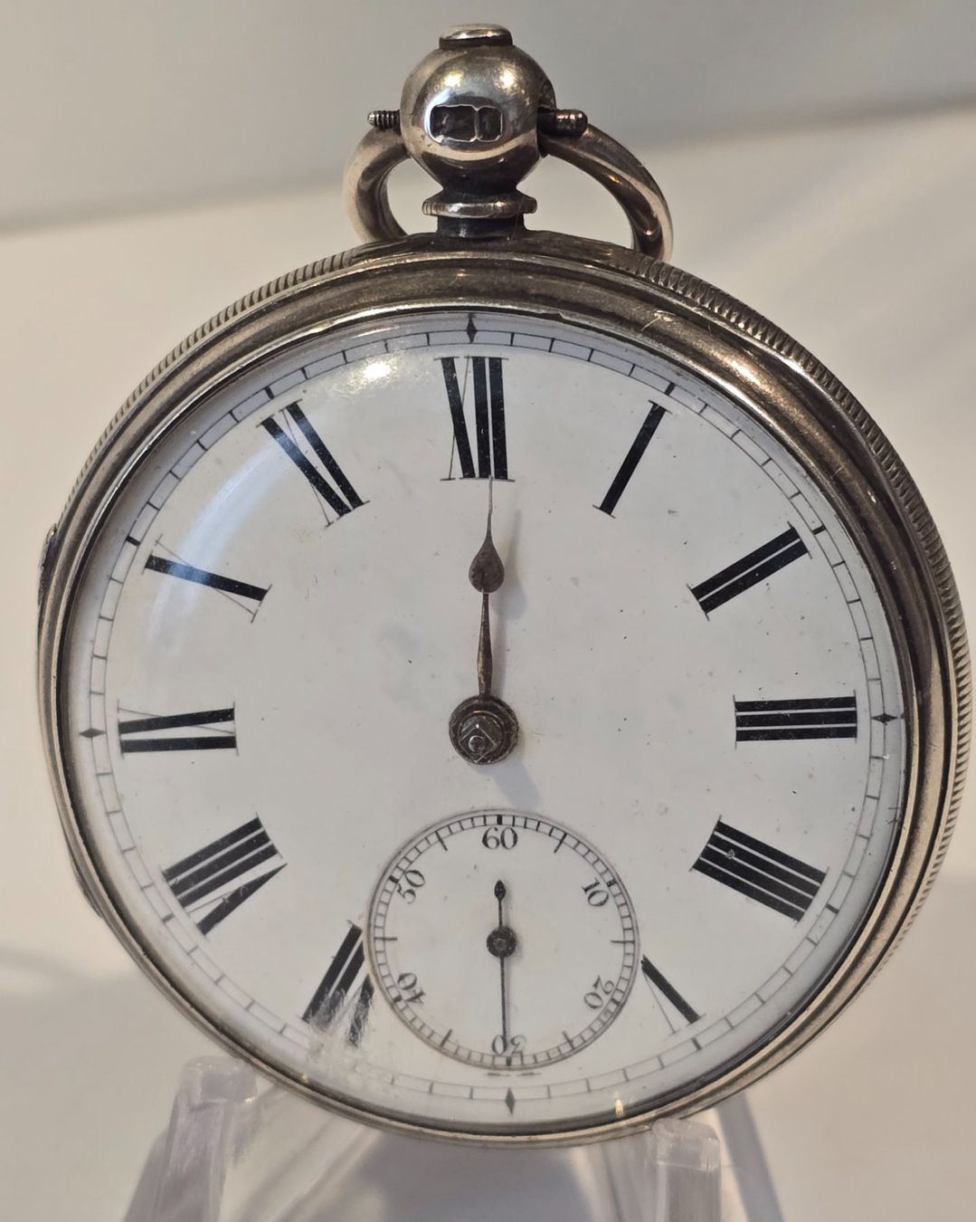 Orologi: Englische Spindeltaschenuhr in Silber – Usato da Ennetbürgen venduto da 50shafali53