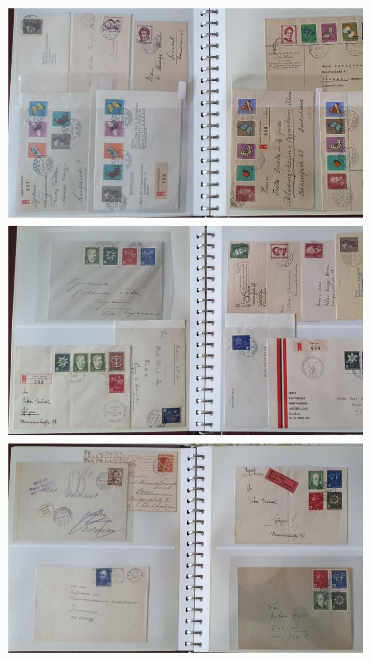 Alle Briefmarken: Album mit Briefen - 130 alte PJ + PP – Gebraucht aus Kreuzlingen von Rschweiz1 3