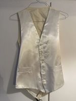 Gilet elegante bianco seta, per cerimonie primaverili estive